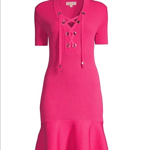 Michael Kors Lace Up stretch dress - Picture 2 of 10